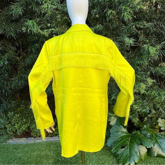7 for all Mankind Neon Blazer Dress with fringe - Picture 9 of 12